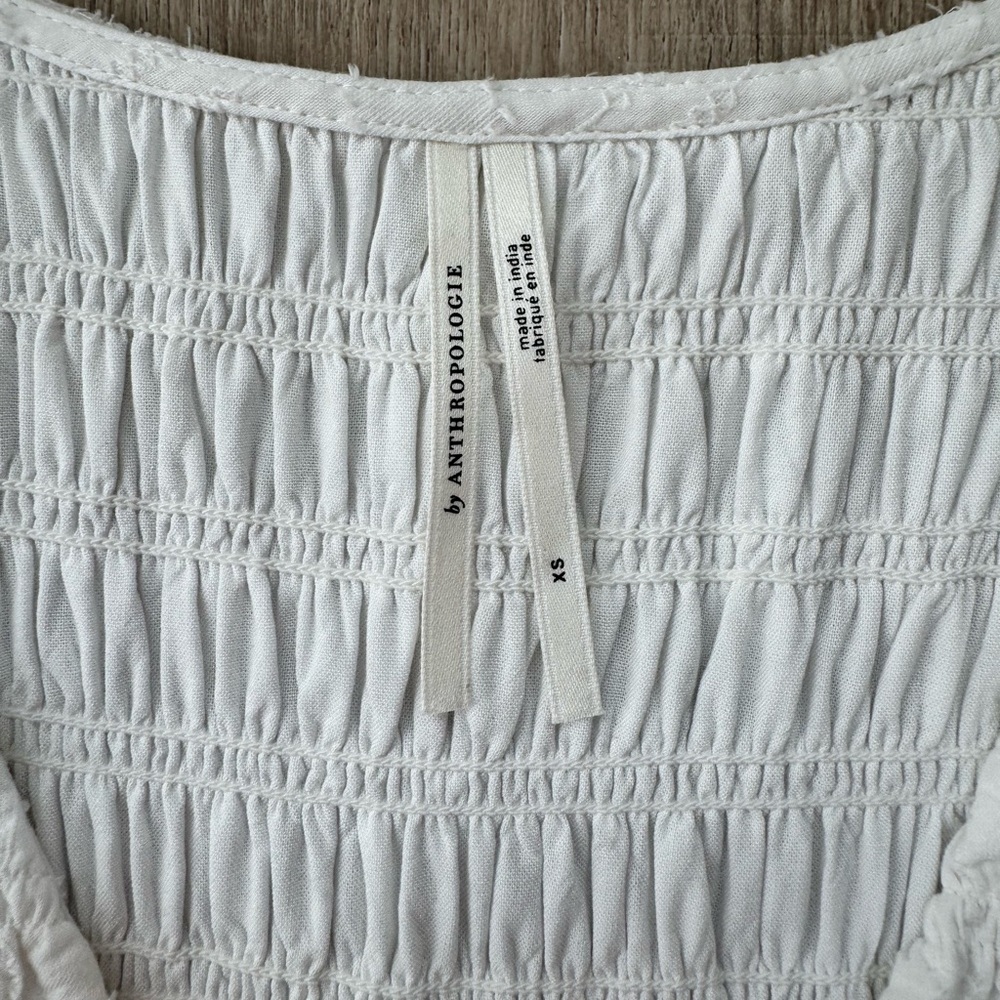Anthropologie Peregrine White Dress XS Boho Romantic Cottagecore Chic - Picture 3 of 14